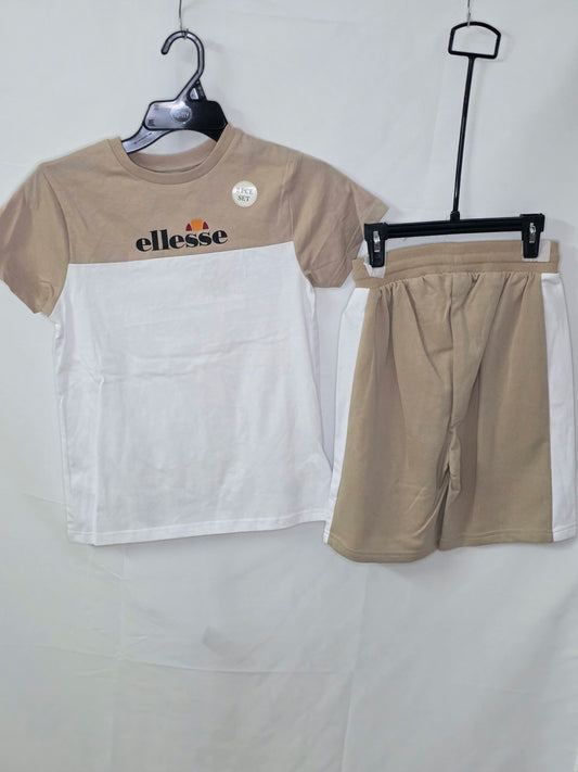 Ensemble Ellesse beige et blanc ado