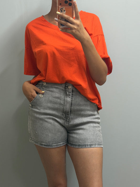 Short en jean élastique ￼