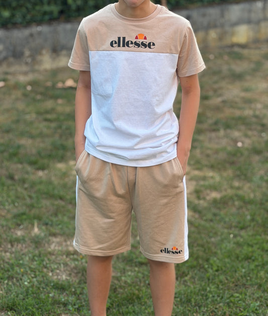 Ensemble Ellesse beige et blanc ado
